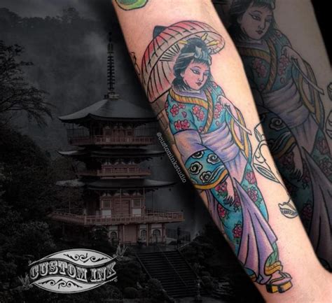 Tatuaje del artista Mexicano Ivan Juárez Mujer Oriental Tatuajes y más