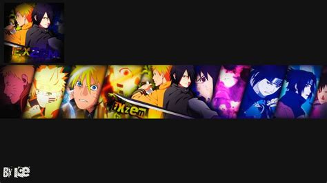 Naruto And Sasuke Banner For Exzem By Icegraph On Deviantart Naruto And Sasuke Youtube