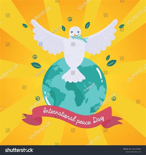 International Peace Dove Olive Branch Stock Vector Royalty Free