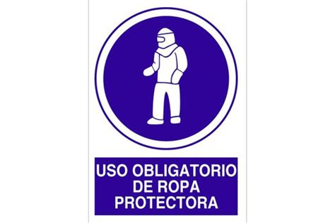 Señal Obligación Pictorama Y Texto Uso Obligatorio Ropa Protectora 1