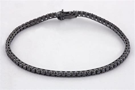 Bracciale Tennis Diamanti Neri Taglio Brillante Ct Biffi Gioielli