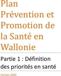 Plan Pre Vention Et Promotion De La Sante En Wallonie Partie