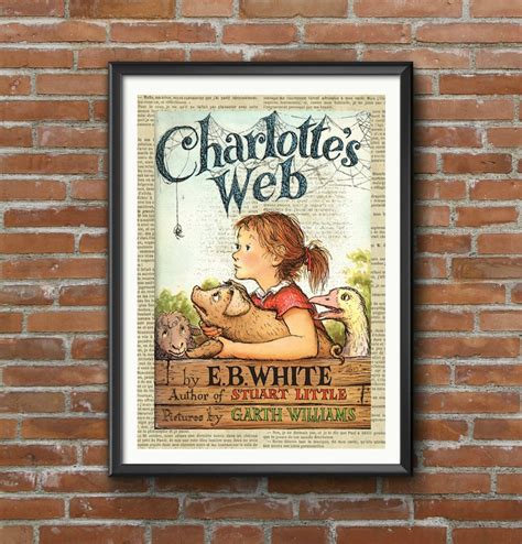 Charlotte's Web Print E.B. White Book Cover Art Print - Etsy