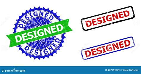 Designed Rosette And Rectangle Bicolor Stamp Seals With Rubber Styles