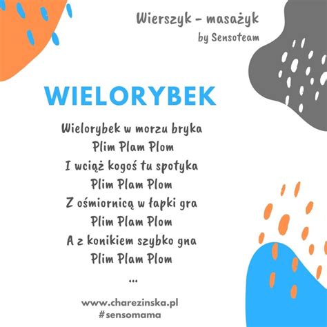 Wielorybek Wierszyk Masa Yk Wspieranie Rozwoju Dzieci