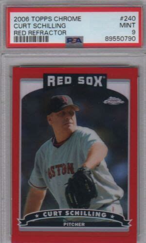 Topps Chrome Curt Schilling Red Refractor Ebay