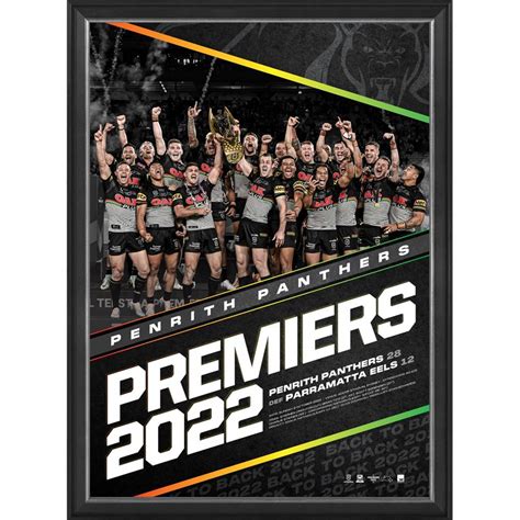 Penrith Panthers 2022 Premiers Framed Sportsprint Taylormade