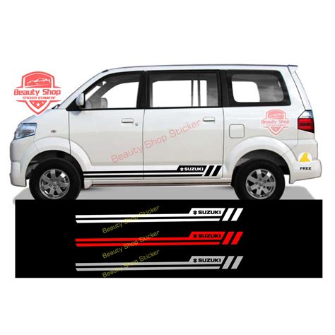 Jual Promo Sticker Stiker Mobil Suzuki Apv Luxury List Striping Mobil