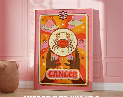 Cancer Art Zodiac Poster Cancer T Star Sign Decor Etsy