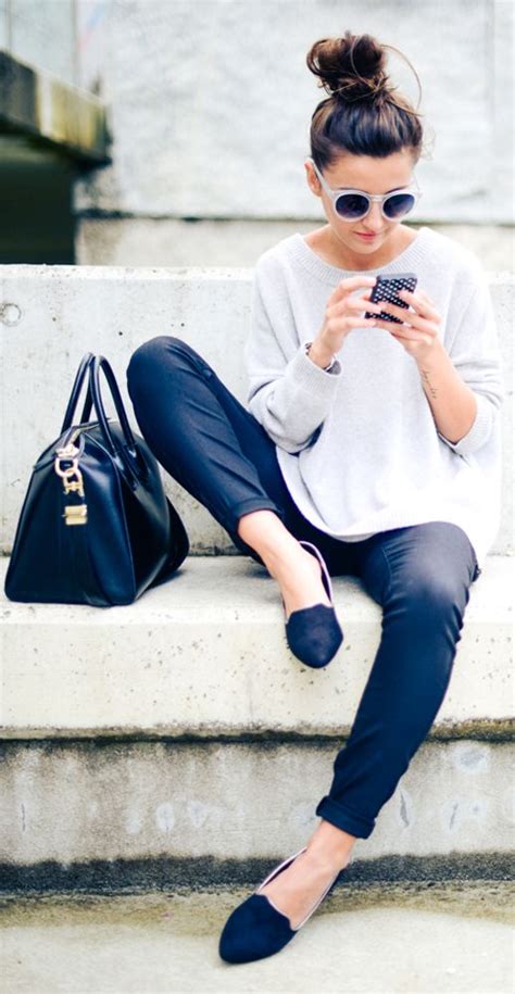 Be Au Courant With Inspiration On Styling Black Flats Outfit Ideas Hq