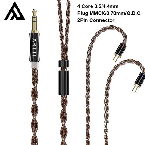 ARTTI A12 HIFI IEMs 4 Rdzeniowy Ulepszony Kabel Do S Uchawek 3 5 4 4mm