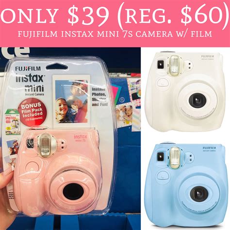 Only $39 (Regular $60) Fujifilm Instax Mini 7s Camera w/ Film - Deal Hunting Babe