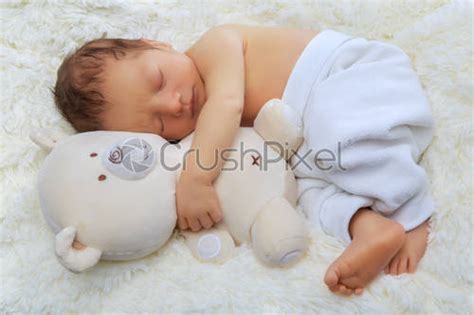 Portrait Of A Naked Newborn Baby Stock Photo Crushpixel