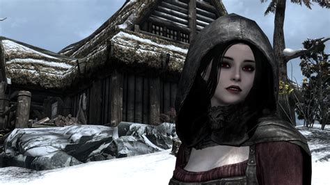 Hood Plus Hair for Serana Re Imagined イマージョン Skyrim Special Edition