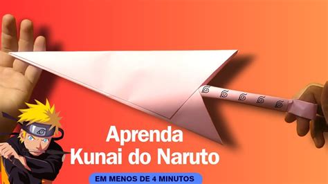 Como Fazer Uma Kunai Do Naruto De Papel Youtube