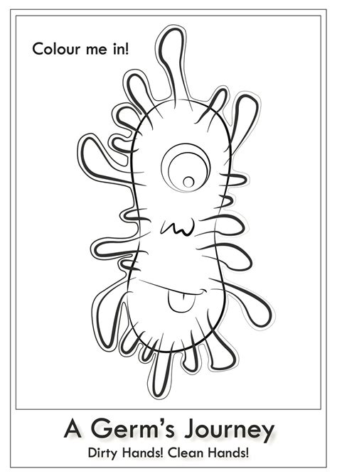 Germs Worksheets Germ Coloring Activities Pages Worksheet Preschool