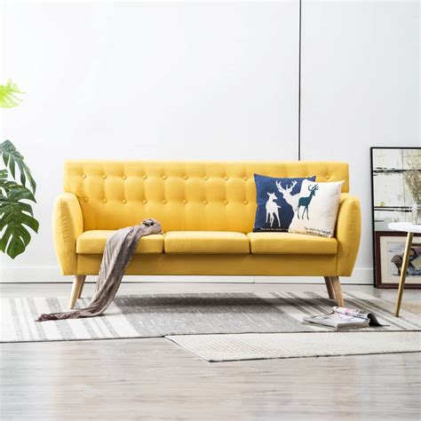 Canap Places Scandinave Sofa Canap D Angle Rev Tement En Tissu