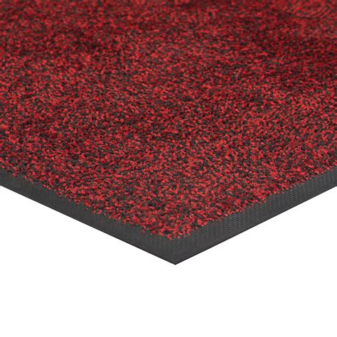 Lavex Janitorial 4 X 8 Crimson Washable Nylon Rubber Backed Indoor