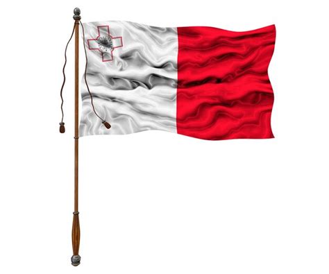 Fondo De La Bandera Nacional De Malta Con La Bandera De Malta Foto