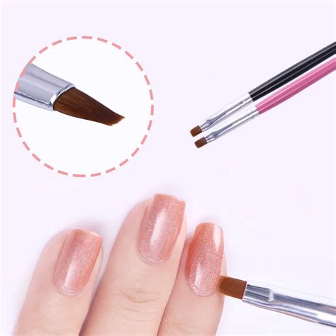 Pc Powder Dust Clean Up Brush Nail Art Flat Brush Cuticle Clean Up