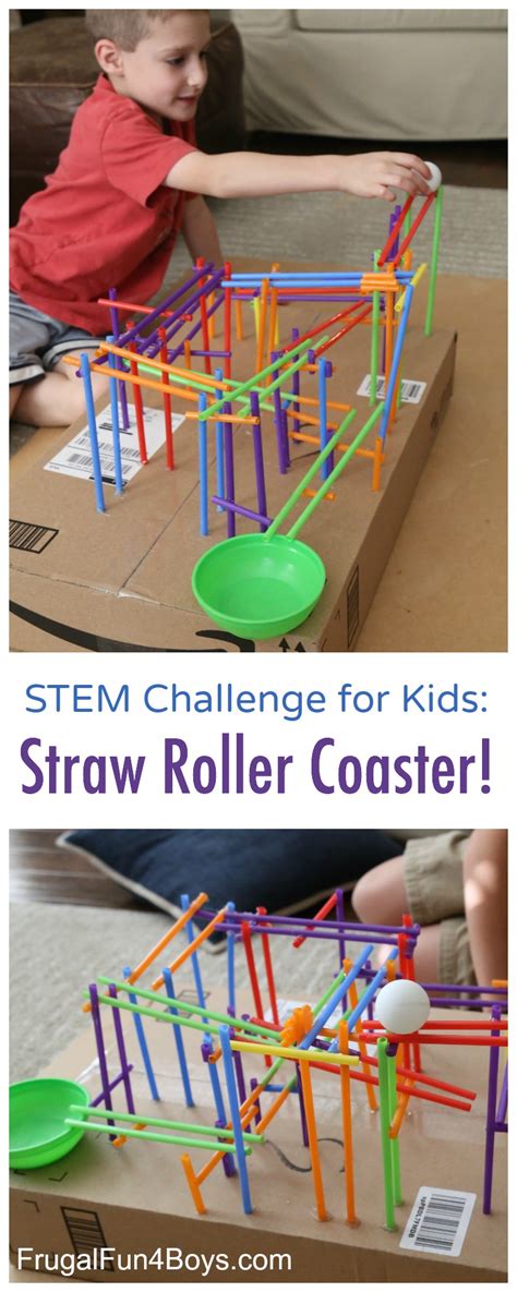 Engineering Project For Kids Build A Straw Roller Coaster Frugal