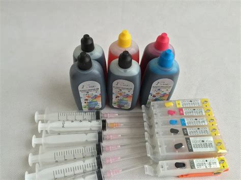 6 color PGI 250 ink refill kit for Canon PIXMA MG6320 MG7120 iP8720 MG7520 printer with ARC chip ...