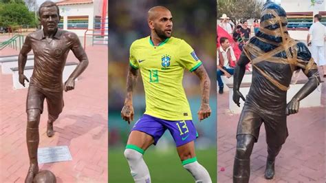 Estatua De Daniel Alves En Su Ciudad Natal En Brasil Sufre Ataques