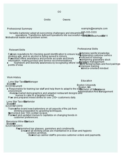 13 Food Service Resume Examples For 2024 Template And Guide