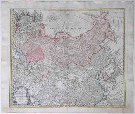 Europe Map Russia Jm Hasius Homann Erven Imperii Russici Et