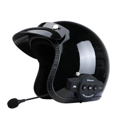 BT8 Bluetooth Motorcycle Headset FM Radio Helmet Interphone Intercom ...