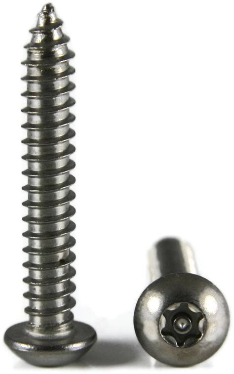 Torx Wpin Tamper Proof Security Button Head Sheet Metal Screws 18 8