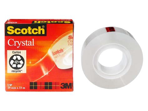 Scotch Crystal Clear Tape 600 19 Mm X 33 M Klebebänder Lineale