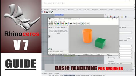 Rhino 7 Rendering Guide Basic Tutorial For Beginner YouTube