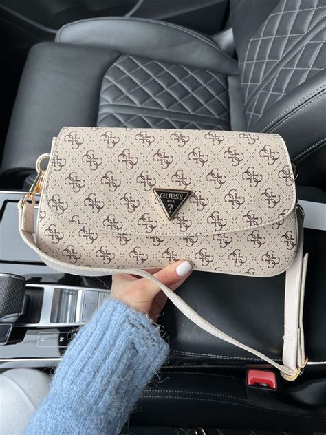Женская сумка клатч Guess (бежевая) AS263 стильная классная удобная ...