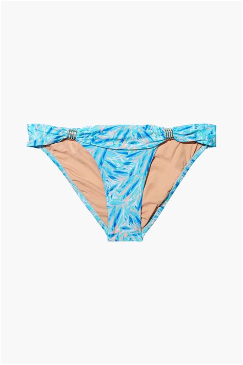 Melissa Odabash Grenada Gathered Printed Low Rise Bikini Briefs The