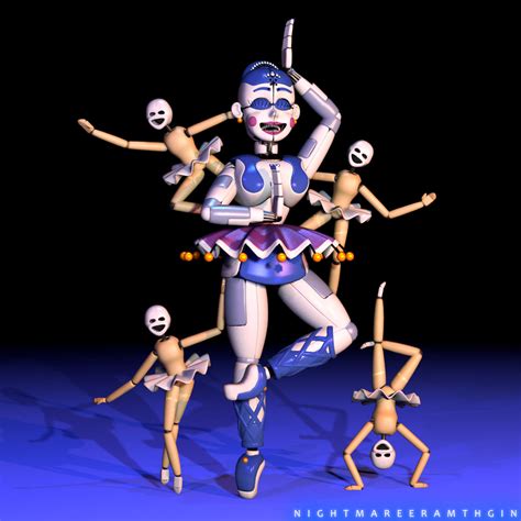 Sfmfnafsl Ballora W Minireenas Render By Drakkonium On Deviantart