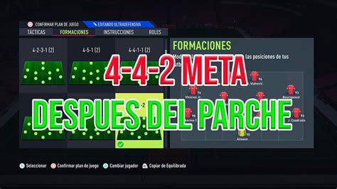 La Mejor Tactica E Instruccion 4 4 2 Despues Del Parche Meta Fifa22