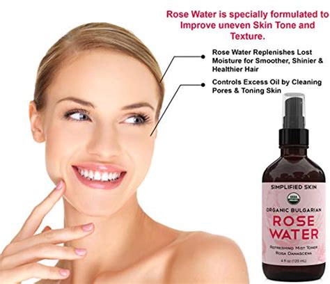 Rose Water For Face And Hair Usda Certified Organic Facial Toner