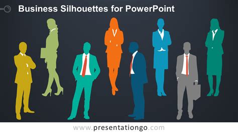 Business People Silhouettes for PowerPoint - PresentationGO.com