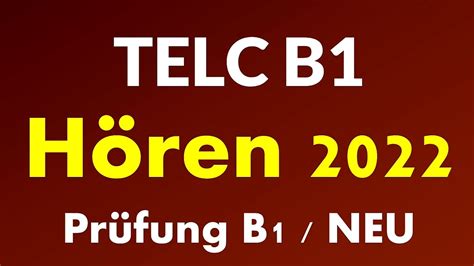 TELC B1 Hören 2022 B1 HÖREN B1 Prüfung Hörverstehen Test mit