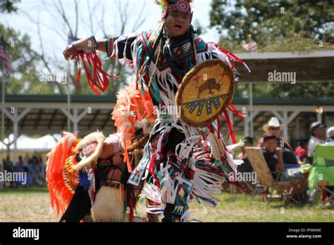 Traditional Meskwaki Foxpow Wow Native American Dances Festival Stock