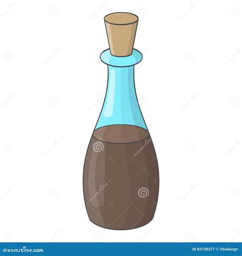 Soy Sauce Bottle Icon Cartoon Style Stock Vector Illustration Of