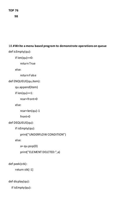 Cbse Class 12 Computer Practical Python Programs And Mysql