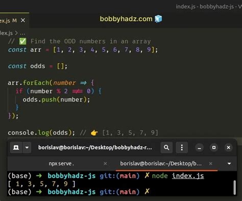 Find The Even Or Odd Numbers In An Array In Javascript Bobbyhadz