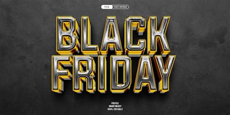 Premium Psd Black Friday 3d Editable Text Effect