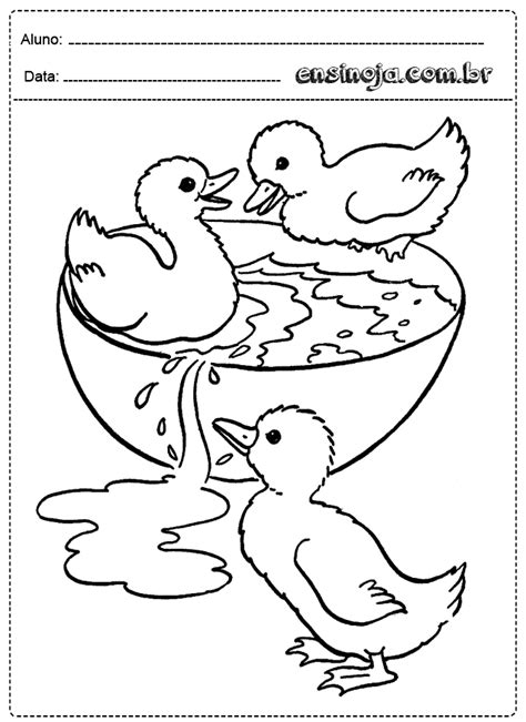 Desenhos para criança Colorir e Pintar - Ensinoja