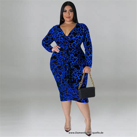 Neuheiten Leopard Damen Bodycon Kleid Mit V Ausschnitt In