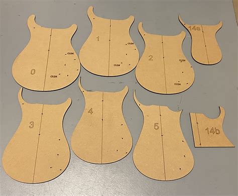 Guitar Building Templates Prs Custom 24 Carving 2000 Reverb