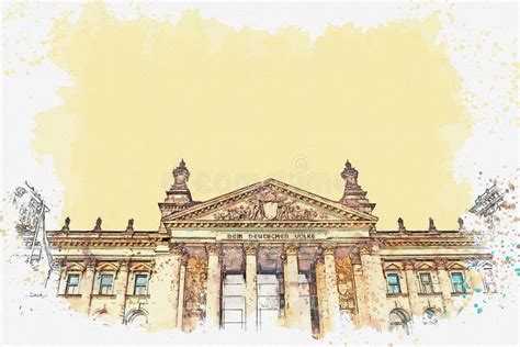 Vista Del Reichstag En Berl N Stock De Ilustraci N Ilustraci N De