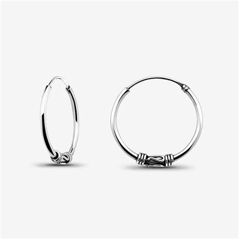 18mm Wire Beads Bali Hoop Earring Wholesale925silver